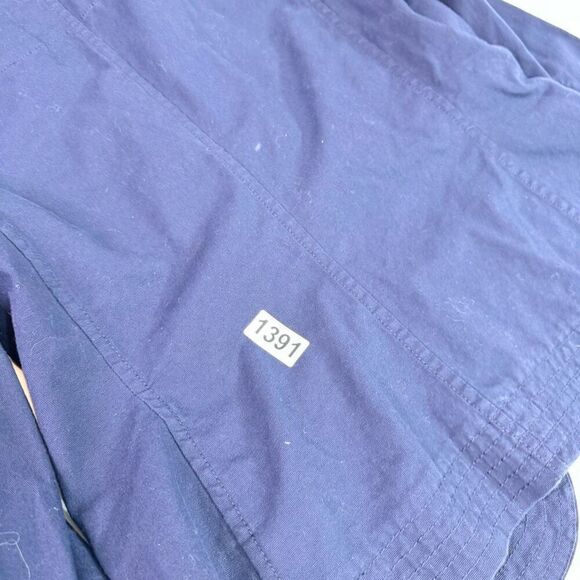 Talbots Jacket Womens 10 Blue Solid Long-Sleeve Shawl Lapel Button-Front Blazer - Picture 9 of 9